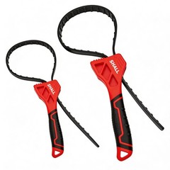 SHALL 2 Pack Oil Filter Wrench Set,Rubber Strap Wrench with Max Diameter 4″&6″