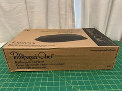 PAMPERED CHEF Family Heritage Classics STONEWARE Rectangular Lid Bowl Baker 1435
