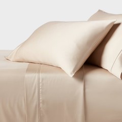 Threshold 320TC Satin 4-Piece Sheet Set Cooling Soft TENCEL Lyocell