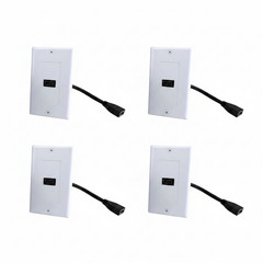 HDMI Wall Plate 1 Port Adapter Cable Female Type 4K UHD ARC Ethernet 4 Pack