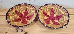 NAWOU Handmade Basket Uganda Fair Trade Coil Wall Hanging Ugandan Women 14″ x 3″