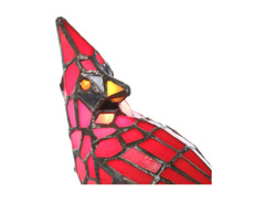 Stained Glass Cardinal Lamp Table Bird Red Ornament New Light Mantel Tiffany End