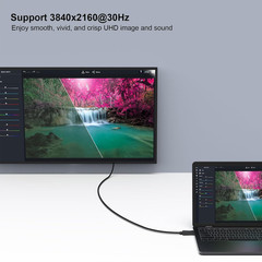 4K Displayport to HDMI 6 Feet Cable, Uni-Directional DP 1.2 Computer