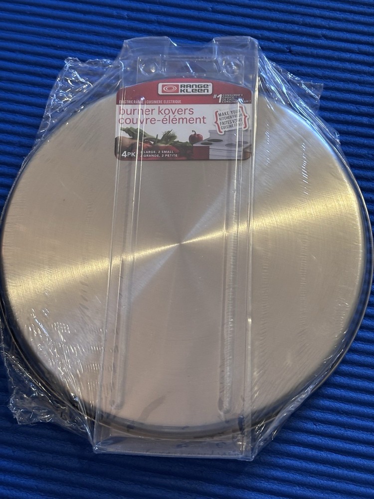 Range Kleen Silver Round Stove Burner Covers Set of 4 550 Stainless
