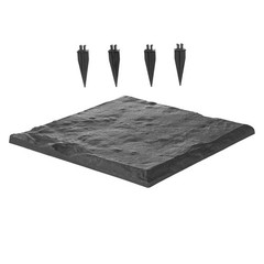 Uimoso 16-Piece Grey Walkway Pavers with Stakes, 15.5×15.5 in Decorative Stones