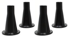 Black Plastic Bed Frame 3-5/8 High Tall Replacement Glide Feet – Set of 4 Glide