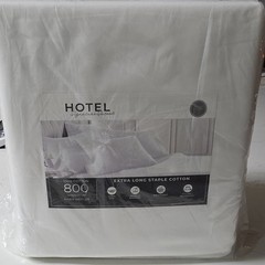 Hotel Signature Sateen Full 800TC 100% Cotton Sheet Set White Ultra Soft 6pc