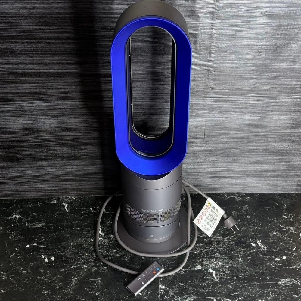 Dyson Hot+Cool AM09 Blue Silver Fan Heater Remote 100V Japan Fully Working 2016