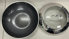 HexClad Hybrid Nonstick 14-Inch Wok with Stainless Steel Lid