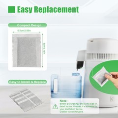 20 Packs Activated Carbon Charcoal Filters For Water Distiller Hygiene US