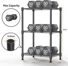 M MZG ,Storage Shelving 3-Shelf Wire Shelving Unit Metal Wire Shelves Storage