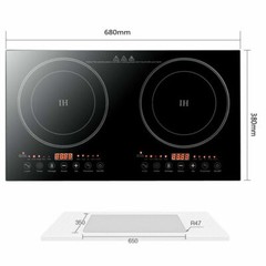 2400W Portable Induction Cooktop Countertop Dual Cooker Burner Stove Hot Plate