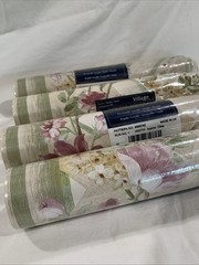 4 Village Wallpaper Border 5805742 Scalloped Pink Floral 9.5″ Cottage Victorian