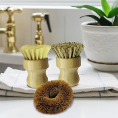 Bamboo Dish Brush Set for Eco-friendly Home Wooden Kitchen Cleaning Set 5 Pieces