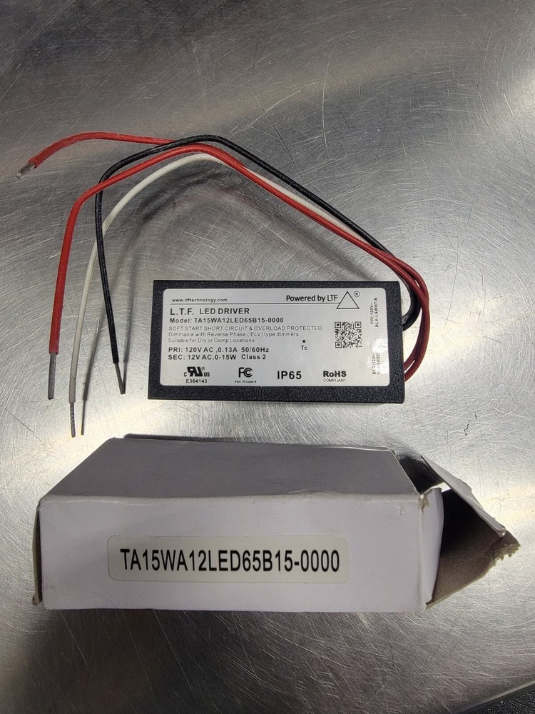 New L.T.F. LED Driver TA15WA12LED65B15-0000 0.5A 120VAC 50/60Hz Ships FREE
