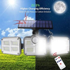 2 Pack LED Solar Lights 3-Head Outdoor Waterproof Motion Sensor Security Lamp