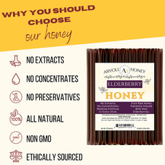 Elderberry infused Honey Sticks (50 pack) – ALL Natural