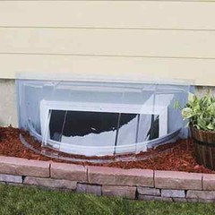 Window Well Cover Round Bubble, Economy 39 in. W x 17 in. D x 15 in. H, 1 Pack