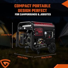 6000W Gas Inverter Generator Electric Start 110V&220V Generators Portable Quiet