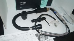 FORIOUS BLACK PULL DOWN KITCHEN FAUCET w/ SOAP DISPENSER FF0033B-SD -NEW IN BOX