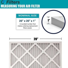 CC Filters 20x20x1 Air Filter Pleated HVAC AC Furnace (4 Pack)