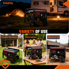 6000W Gas Inverter Generator Electric Start 110V&220V Generators Portable Quiet
