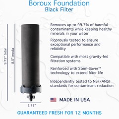 Big Berkey Unit/Housing – w/ BOROUX brand Black Filters