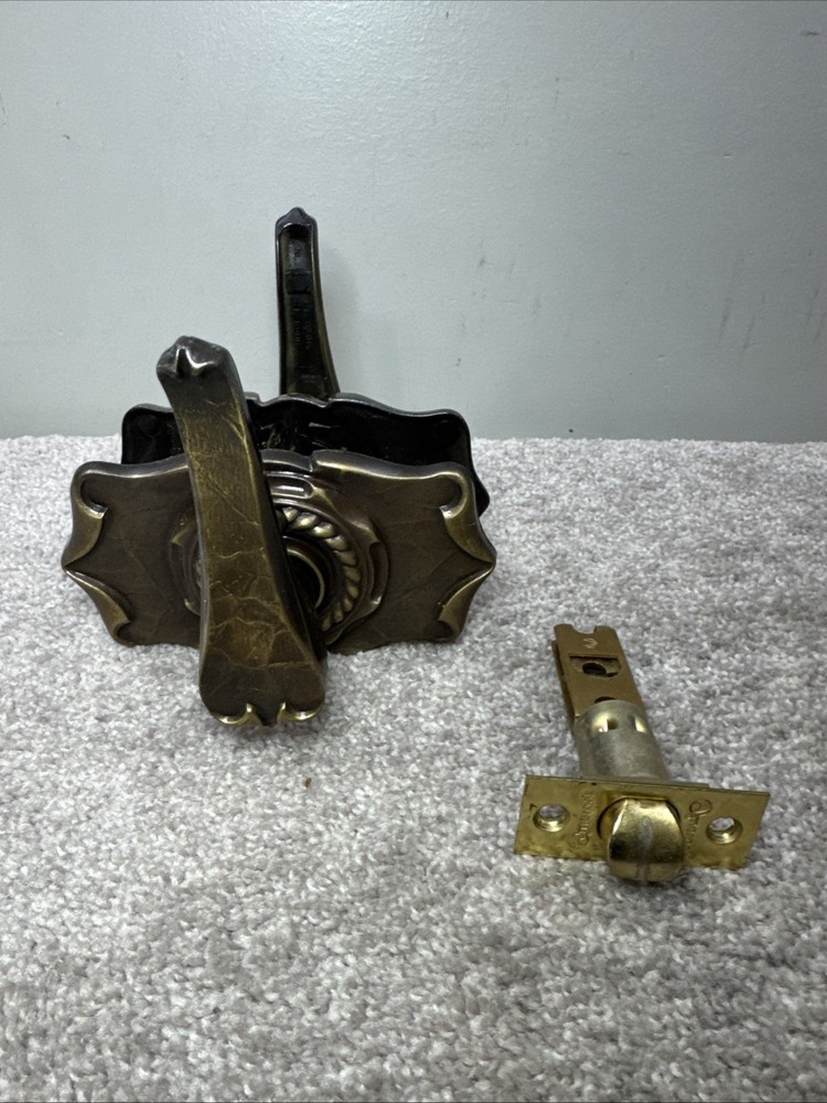Vintage Amerock Carriage House Solid Brass Door Lever Handles