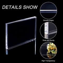 Acrylic Beveled Display Base 6″x 4″x 0.5″(LxWxH) Clear Beveled Rectangular