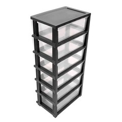 Rolling Drawer Cart Mobile PP 6-Drawer Dorm Storage Cart for Offices Home