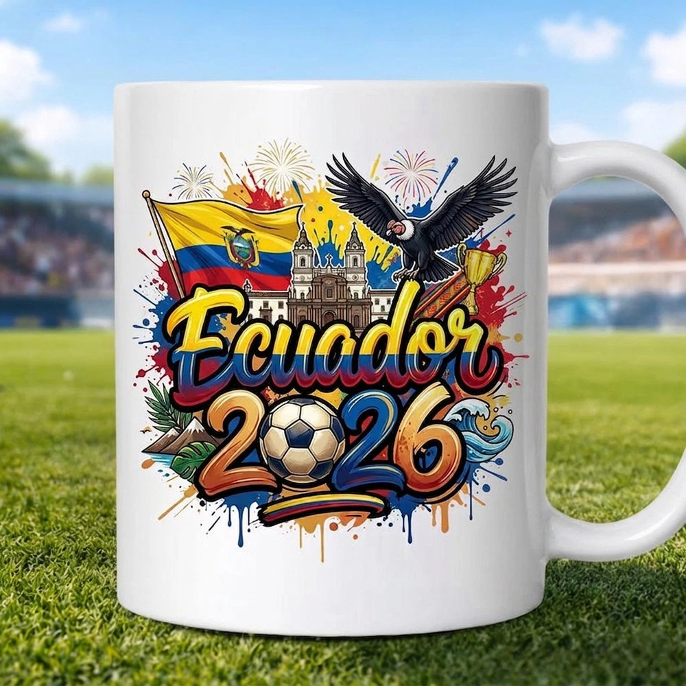 Ecuador Summer 2026 Soccer Mug, Ecuadorian Pride Football Supporter Mug 11oz