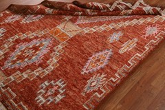 Rust Moroccan Tribal Area Rug 5×7 Hand-knotted Wool Oriental Carpet for Any Room