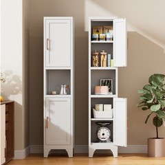 61”H Farmhouse Kitchen Pantry Cabinet with Shelves Metal Cabinet for Home,office