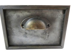 Nicole Galvanized Metal Bin Drawer Container Industrial Farmhouse Decorative 9in