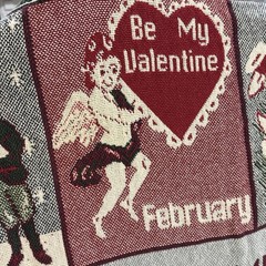 VTG 90s Tapestry Throw Blanket Welcome Home Calendar Holidays 12 Months EUC