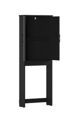 Ardent Over Toilet Storage Cabinet Black Bathroom Space Saver Shelf