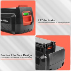 For Black Decker 40Volt 40V Max Li-ion 5.0Ah Battery LBX2040 LBXR36 LST136