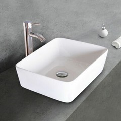 Bathroom Vessel Sink Glass Ceramic Bowl Drain Faucet Combo Pop Up Basin Set US