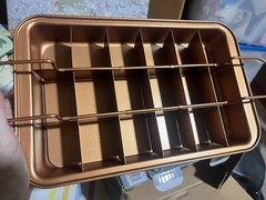 TV Direct Copper Non-Stick 3-Piece Oven Safe Brownie Pan NIB