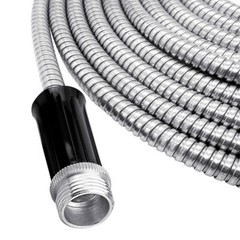 Stainless Steel Metal Garden Water Hose Pipe Flexible Lightweight 25/50/75/100FT