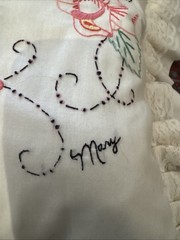 Unbranded Needlepoint Throw Pillow Floral White Momcore Grandmacore Cozy Garden
