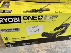 RYOBI 18V Lawn Mower 16in USED Cordless Push Lawn Mower With Bag (Tool Only)
