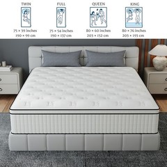 12″14″ Mattress In A Box Gel Memory Foam Hybrid Spring Twin Full Queen King Size