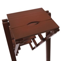 Wood Folding 4 Step Stool Ladder Adults Wood grain color Step Ladder 220lbs Load