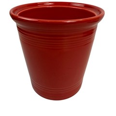 Fiesta Crock/Canister Utensil Holder 6.75in Scarlet Red Ceramic NO LID USA