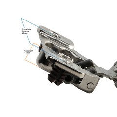 DTC 1-1/4″ Overlay Soft Close 105 Degree 2 Cam Press In Face Frame Cabinet Hinge