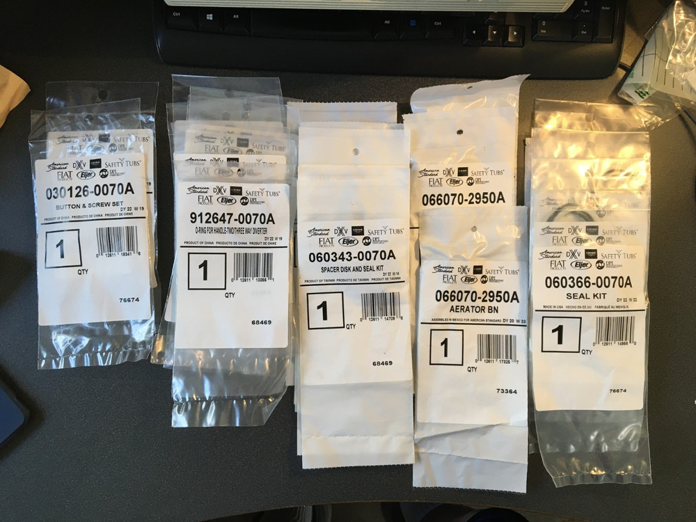 American Standard Connoissuer Faucet Parts – NEW, UNUSED in unopened packages