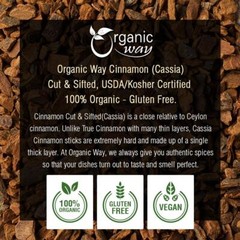 Organic Way Cinnamon Cassia Cut & Sifted – Organic, Kosher & USDA Certified