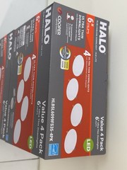 2x 4 Packs Halo 3008722 6″ 10.1W HLB Lite LED Recessed Direct Mount Light Trim