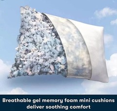 Serta 2-Pack Gel Memory Foam Cluster Bed Pillow Free Shipping